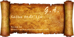 Galba Atália névjegykártya